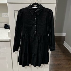 Zara Black Tiered Shirt Dress